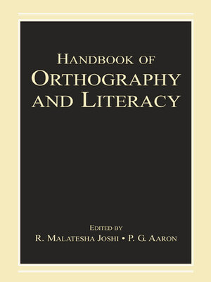 cover image of Handbook of Orthography and Literacy